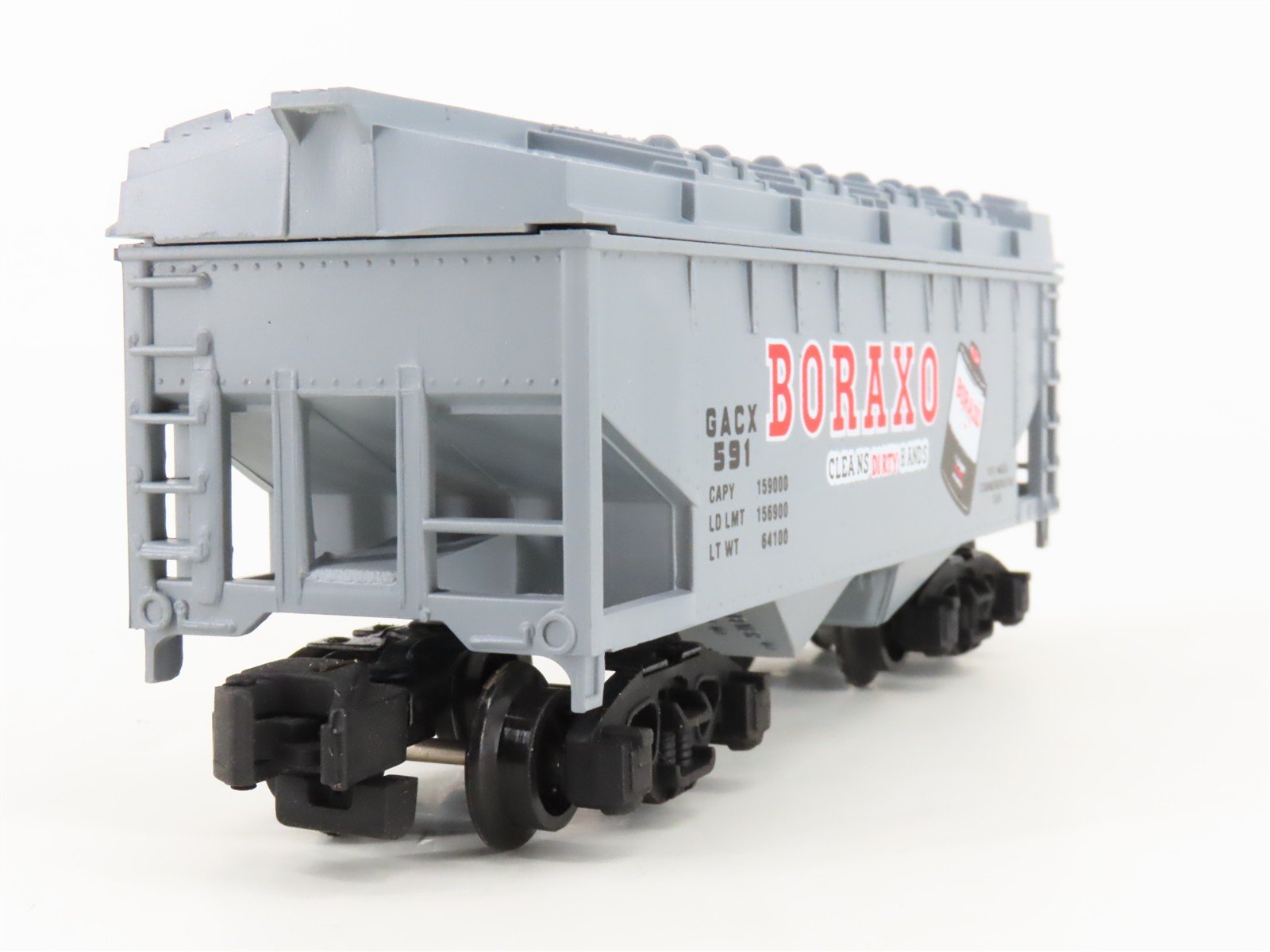S Scale American Flyer 6-48475 GACX Boraxo 1991 NASG 2-Bay Covered Hopper #591