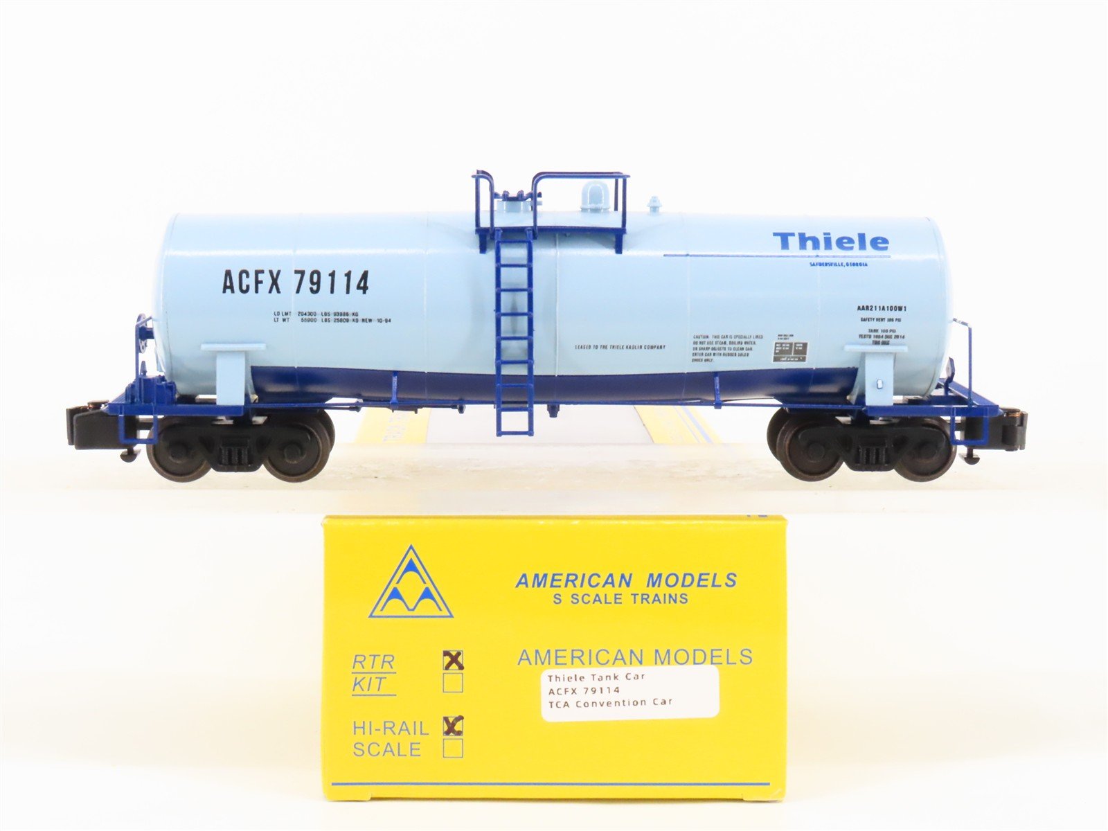 S Scale American Models TCA Convention ACFX Thiele Single Dome Tankcar #79114