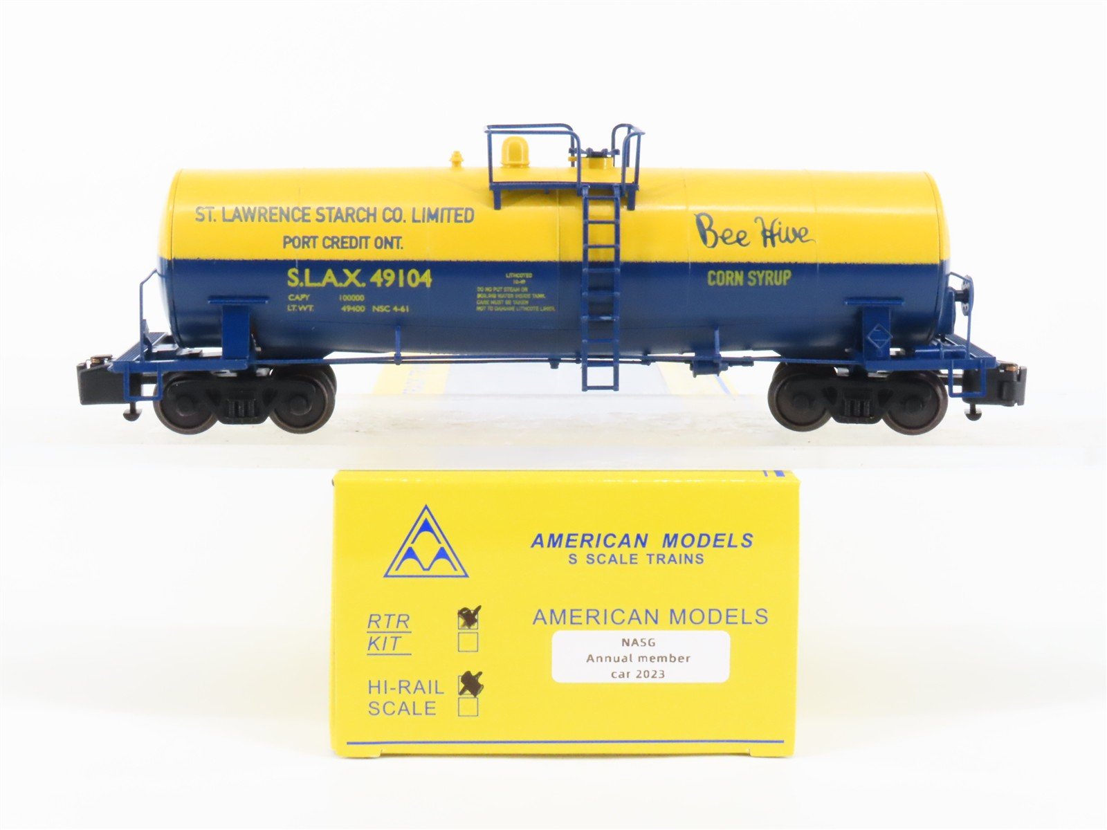 S American Models NASG Annual Member 2023 SLAX Single Dome Tankcar #49104