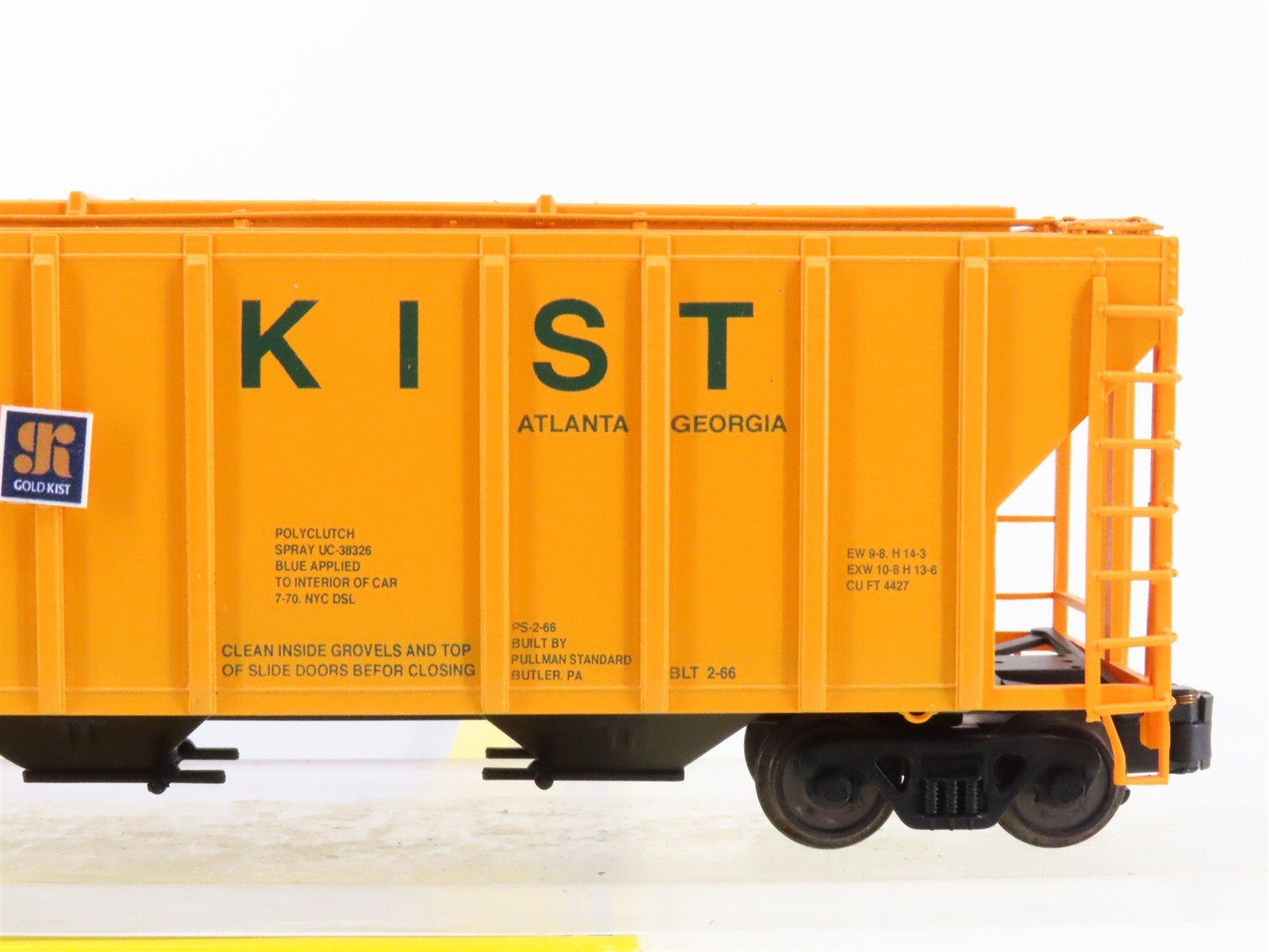 S Scale American Models NASG 2021 TLDX Gold Kist 3-Bay Covered Hopper #5623