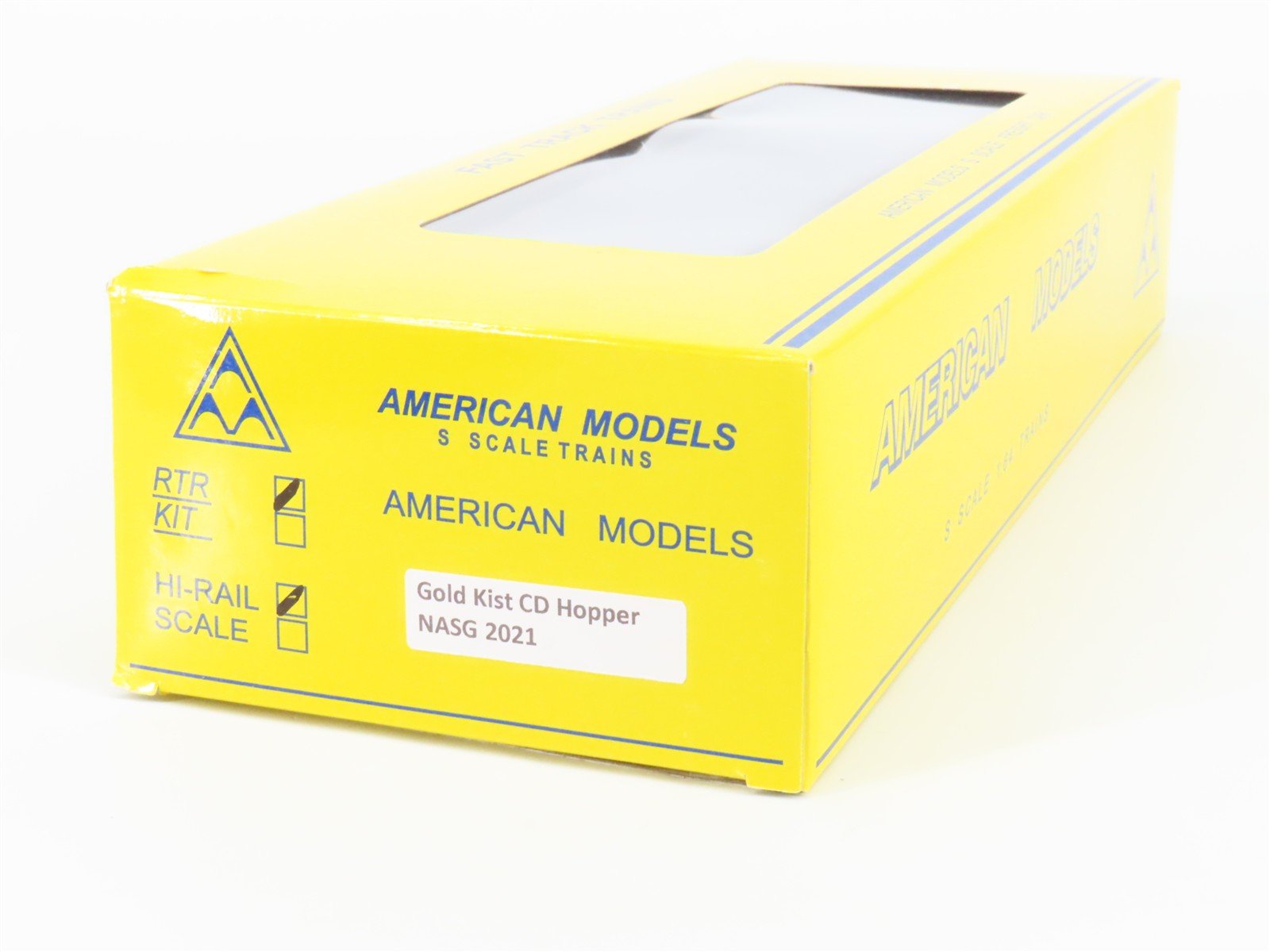 S Scale American Models NASG 2021 TLDX Gold Kist 3-Bay Covered Hopper #5623