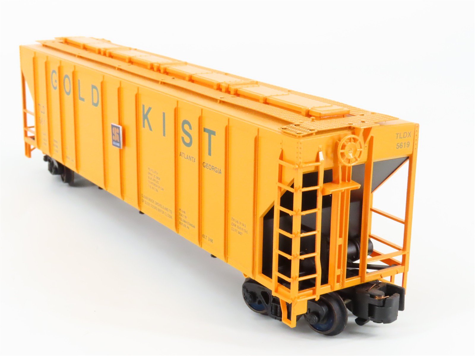 S Scale American Models NASG 2021 TLDX Gold Kist 3-Bay Covered Hopper #5623