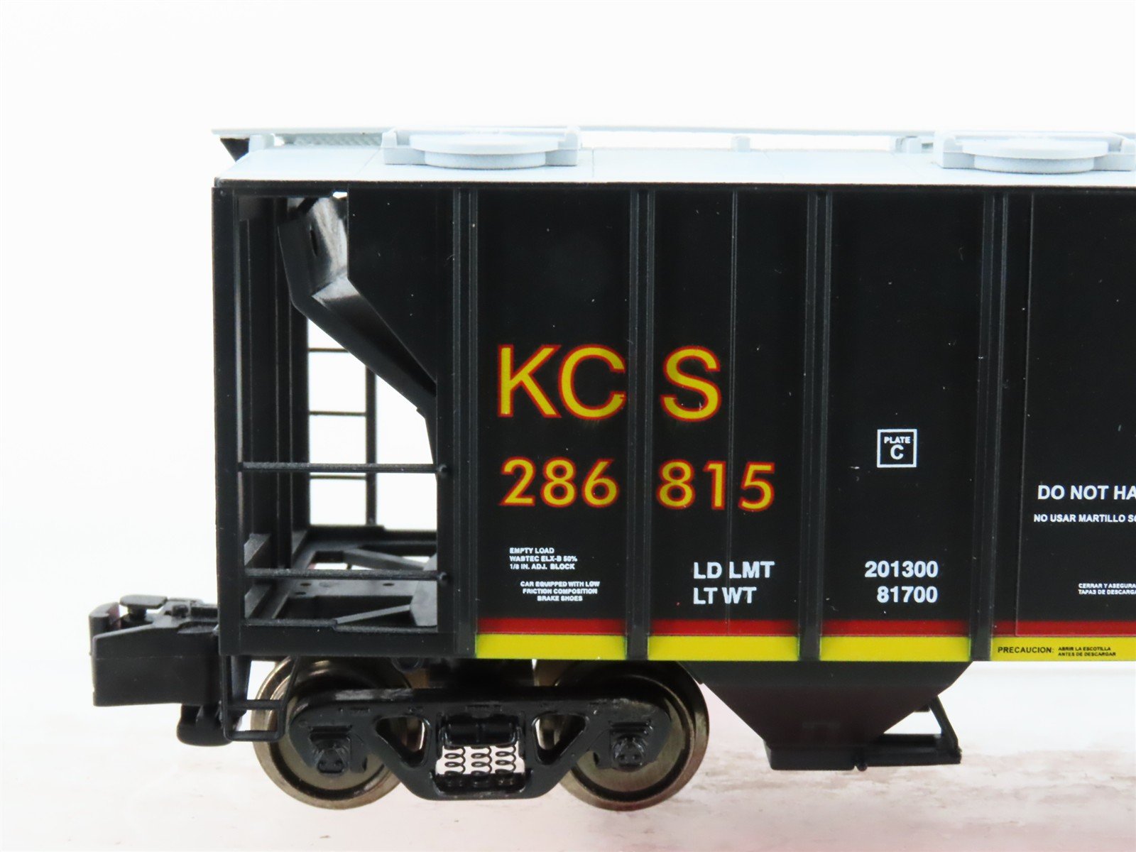 S Scale MTH 35-75035 KCS Kansas City Southern PS-2 2-Bay Covered Hopper #286815