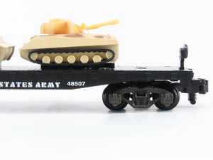S Scale American Flyer 6-48507 United States Army Flat car w/Tank Loads 2-Pack