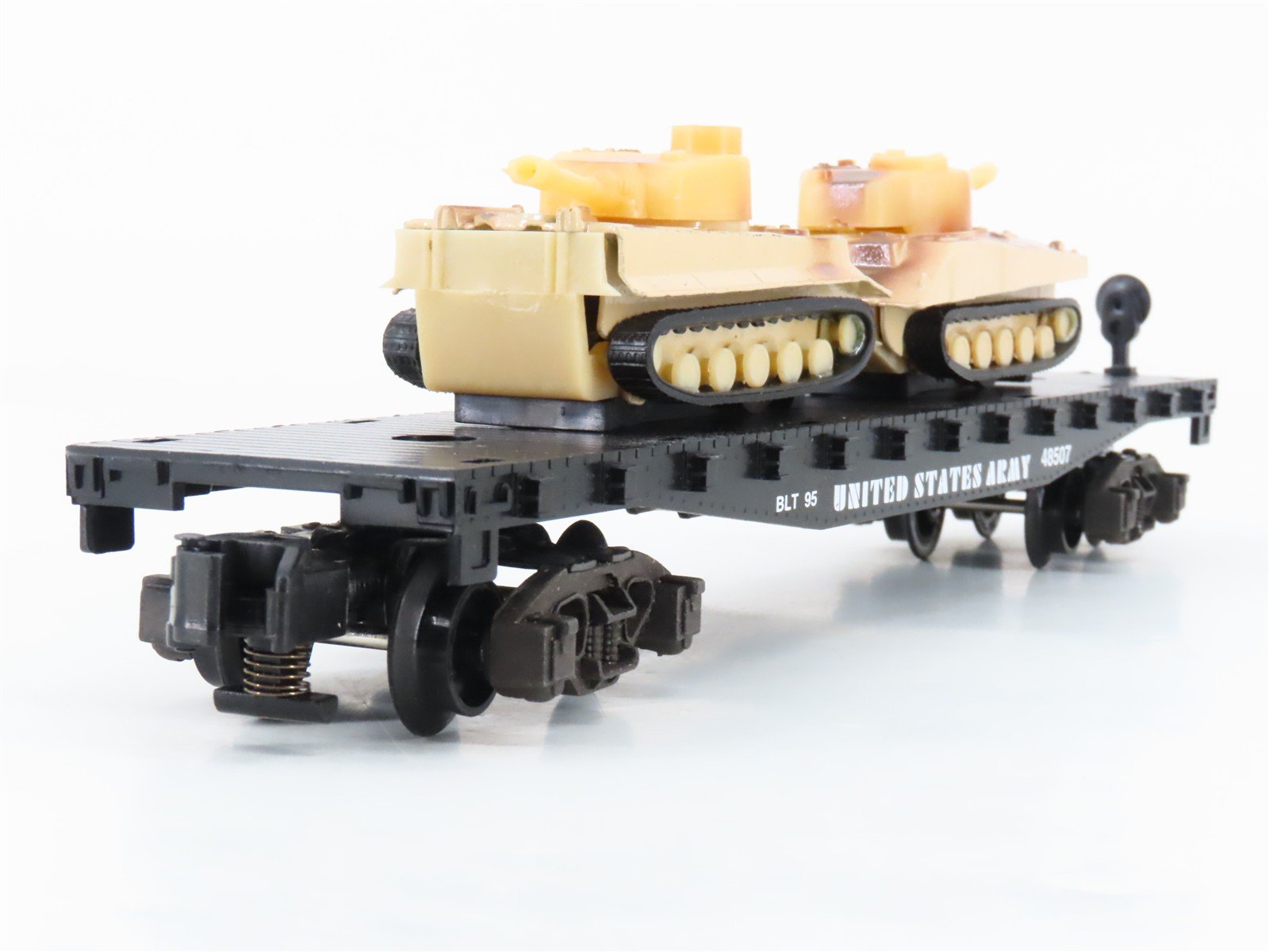 S Scale American Flyer 6-48507 United States Army Flat car w/Tank Loads 2-Pack