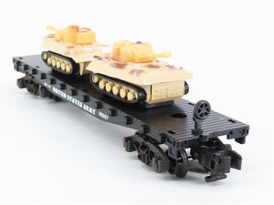 S Scale American Flyer 6-48507 United States Army Flat car w/Tank Loads 2-Pack