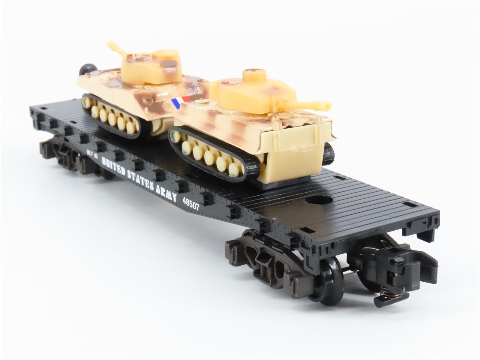 S Scale American Flyer 6-48507 United States Army Flat car w/Tank Loads 2-Pack