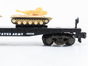 S Scale American Flyer 6-48507 United States Army Flat car w/Tank Loads 2-Pack