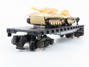 S Scale American Flyer 6-48507 United States Army Flat car w/Tank Loads 2-Pack