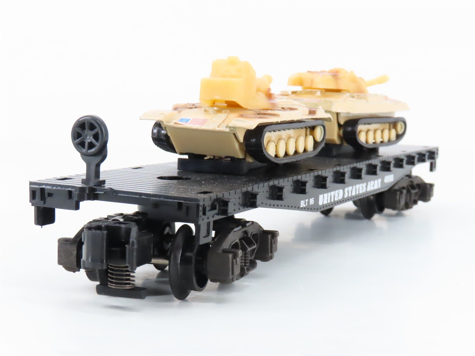 S Scale American Flyer 6-48507 United States Army Flat car w/Tank Loads 2-Pack