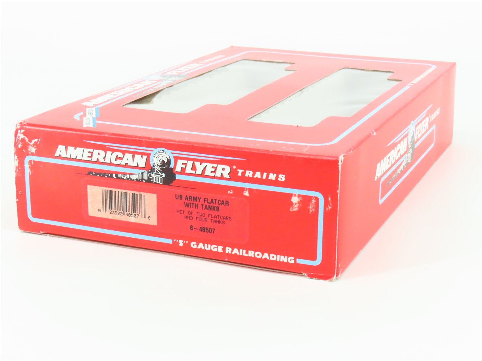 S Scale American Flyer 6-48507 United States Army Flat car w/Tank Loads 2-Pack
