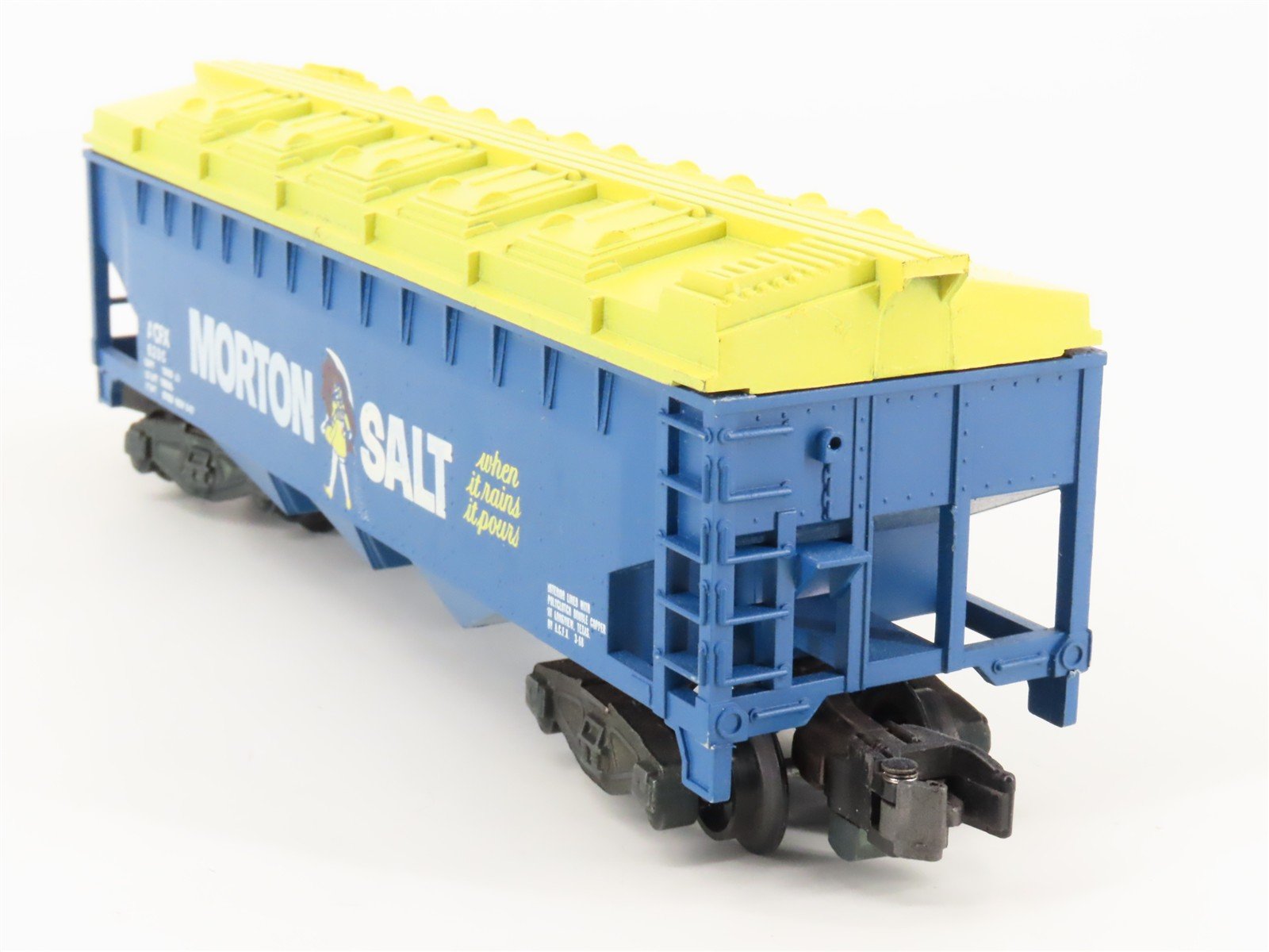 S Scale American Flyer ACFX Morton Salt 3-Bay Covered Hopper #6200