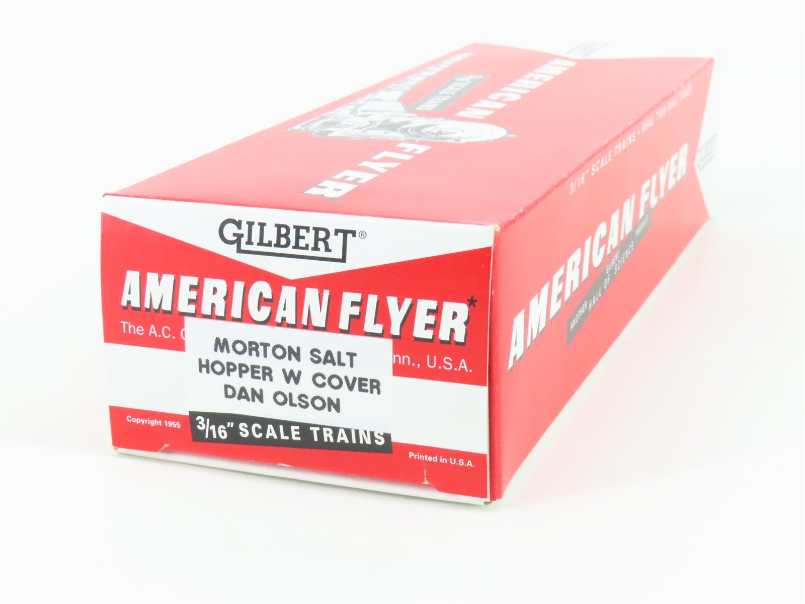 S Scale American Flyer ACFX Morton Salt 3-Bay Covered Hopper #6200