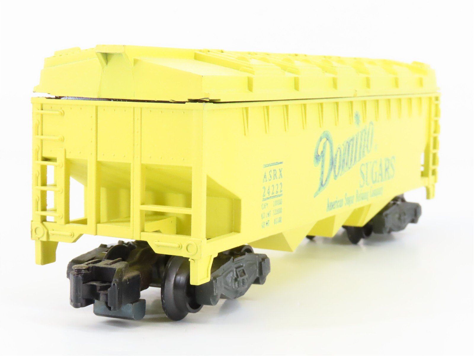 S Scale American Flyer ASRX Domino Sugar 3-Bay Covered Hopper #24222