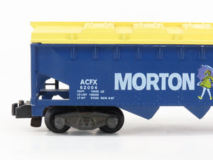S Scale American Flyer ACFX Morton Salt 3-Bay Covered Hopper #62004