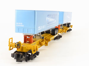 S Scale American Flyer 6-48514 TTUX Trailer Train Spine Car Set w/Trailers