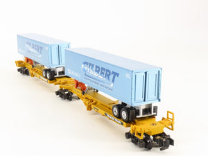 S Scale American Flyer 6-48514 TTUX Trailer Train Spine Car Set w/Trailers