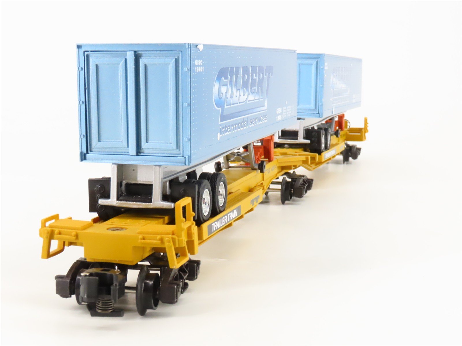S Scale American Flyer 6-48514 TTUX Trailer Train Spine Car Set w/Trailers