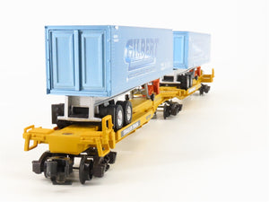 S Scale American Flyer 6-48514 TTUX Trailer Train Spine Car Set w/Trailers