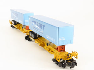 S Scale American Flyer 6-48514 TTUX Trailer Train Spine Car Set w/Trailers