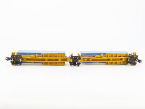 S Scale American Flyer 6-48514 TTUX Trailer Train Spine Car Set w/Trailers