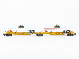 S Scale American Flyer 6-48493 TTUX Trailer Train Spine Car Set w/SP Trailers