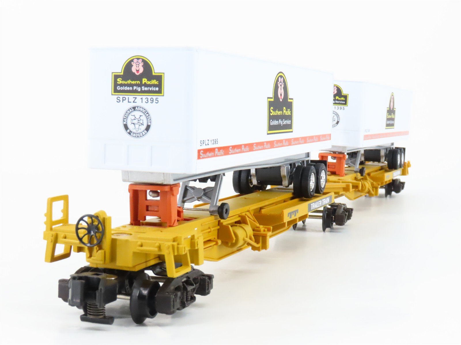 S Scale American Flyer 6-48493 TTUX Trailer Train Spine Car Set w/SP Trailers