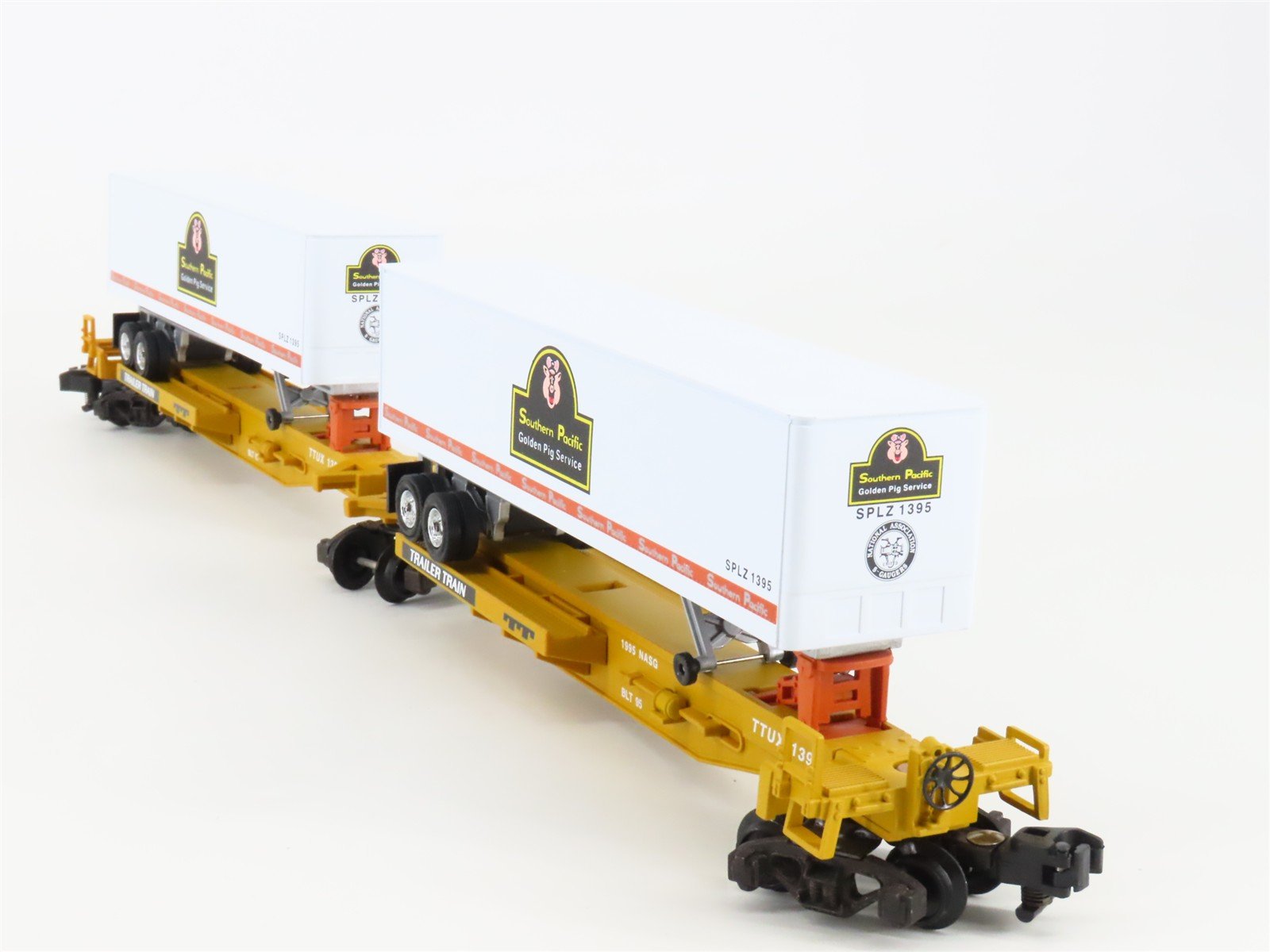 S Scale American Flyer 6-48493 TTUX Trailer Train Spine Car Set w/SP Trailers