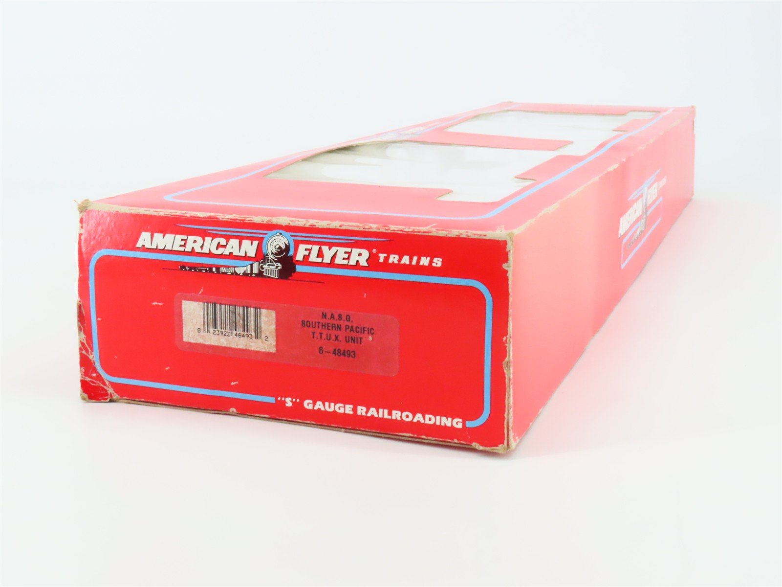 S Scale American Flyer 6-48493 TTUX Trailer Train Spine Car Set w/SP Trailers