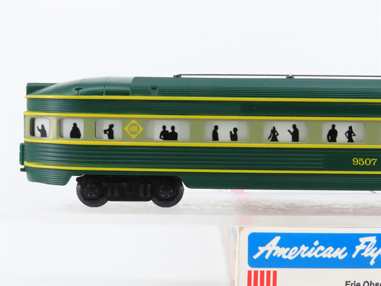 S Scale American Flyer 4-9507 Erie Observation Passenger Car #9507 w/Light