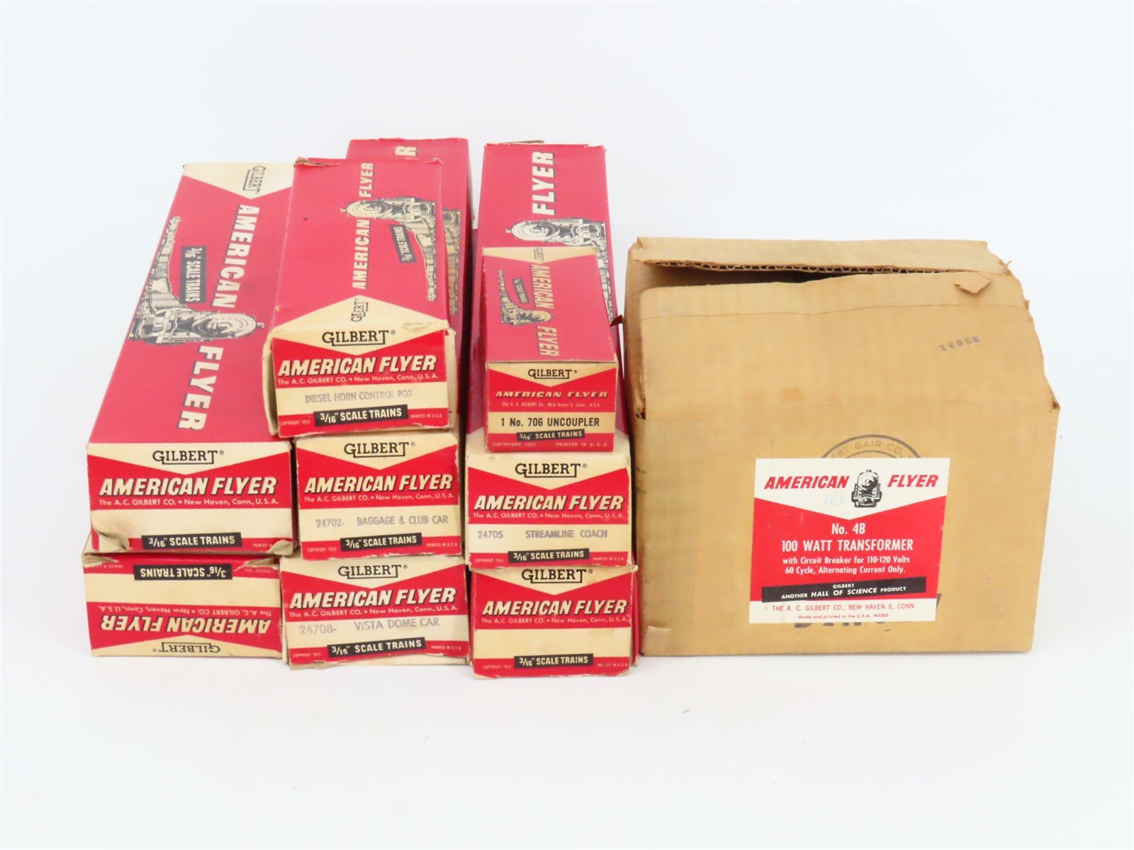 S Scale American Flyer NP Northern Pacific Diesel Passenger Set w/Track