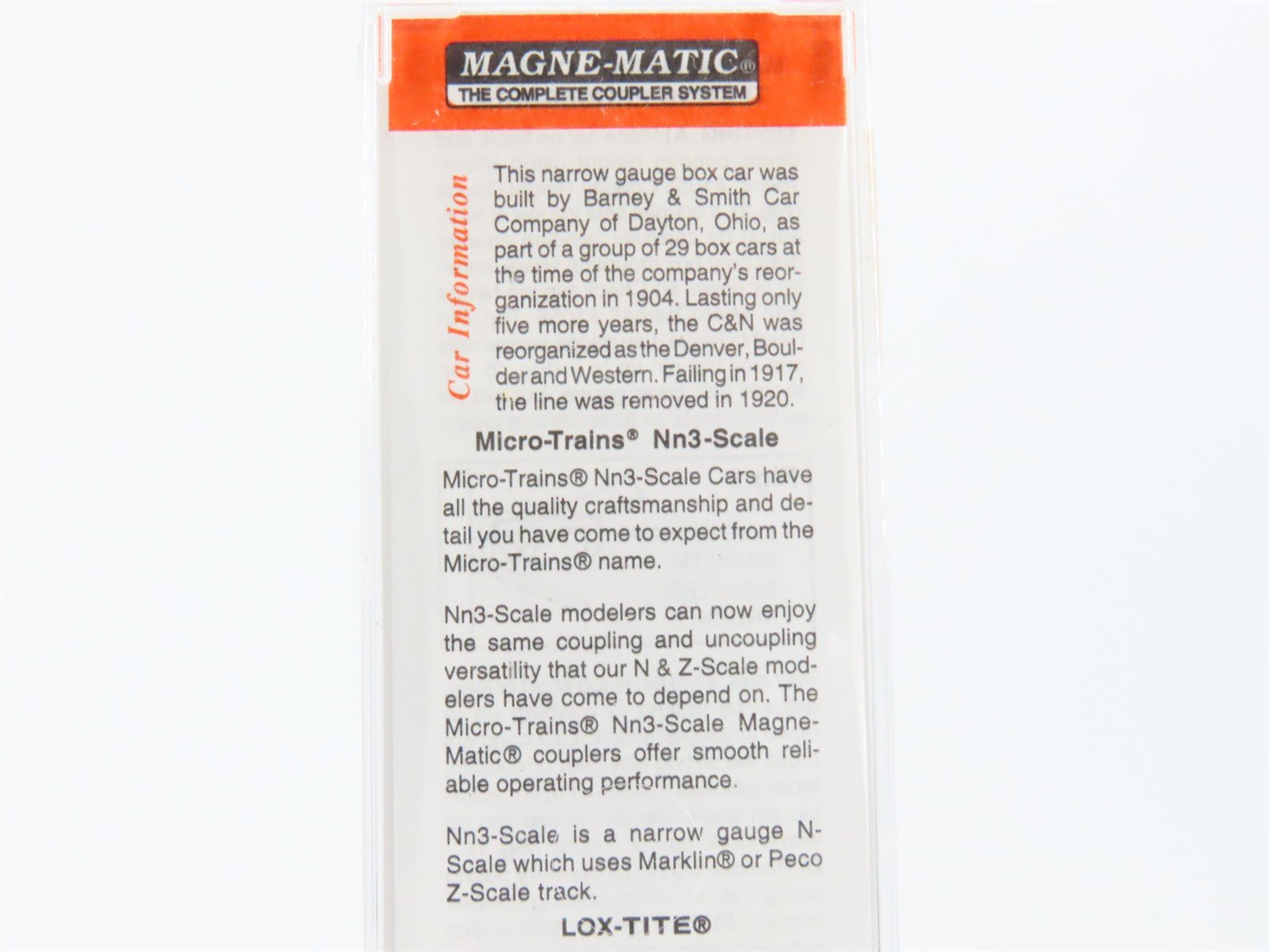 Nn3 Scale Micro-Trains MTL 15108 C&N Colorado & North Western 30' Box Car #1026