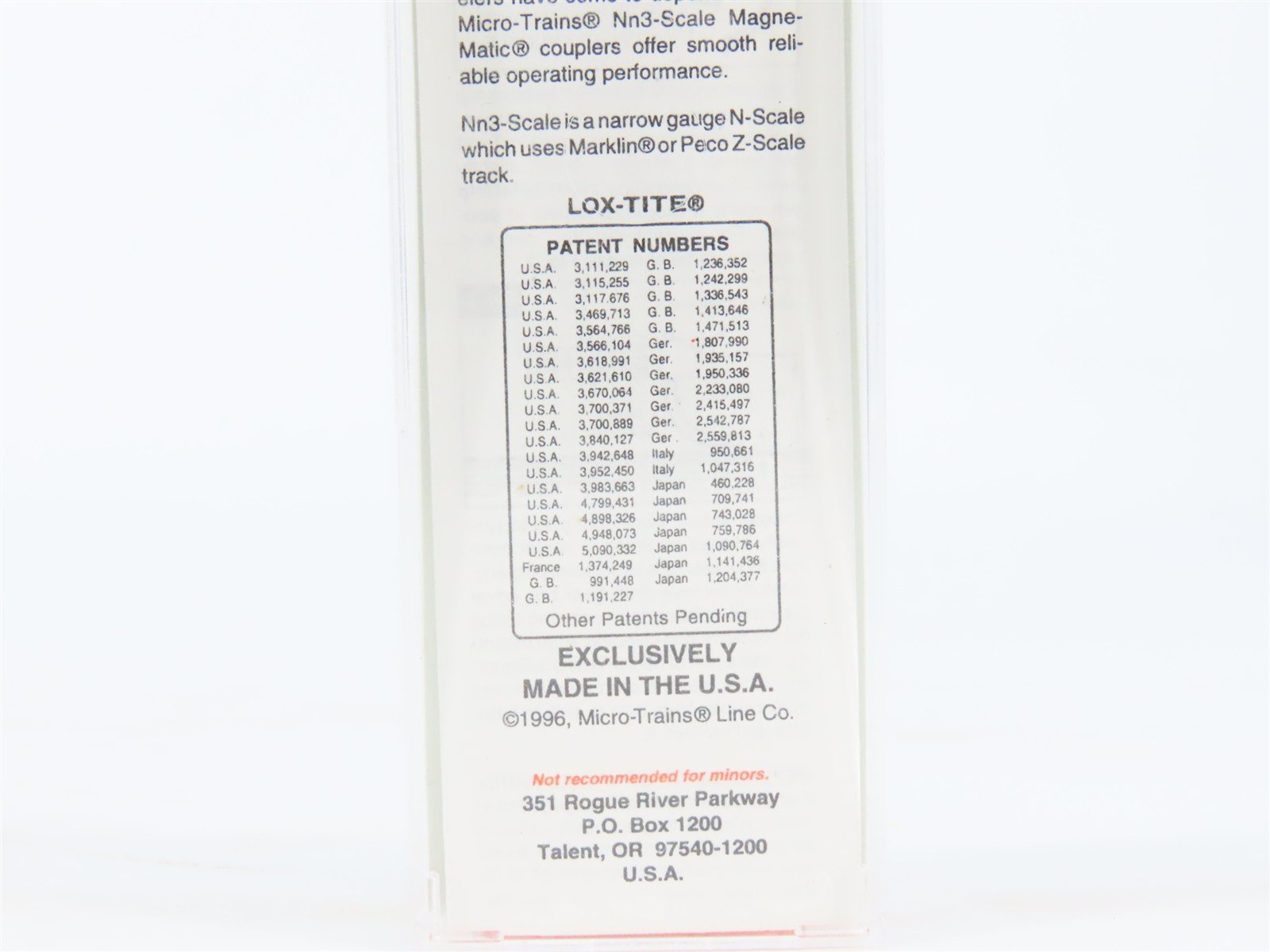 Nn3 Scale Micro-Trains MTL 15107 East Broad Top 30' Single Door Box Car #170