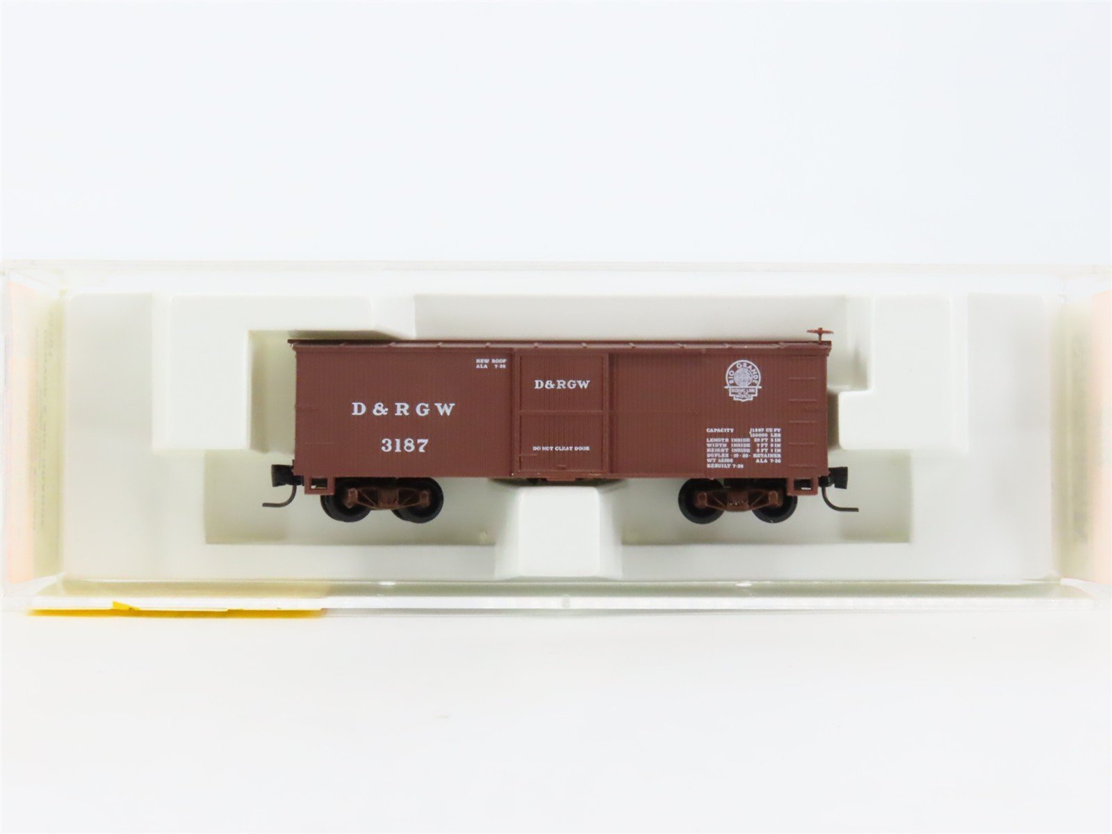 Nn3 Scale Micro-Trains MTL 15101 D&RGW Rio Grande Single Door Box Car #3187