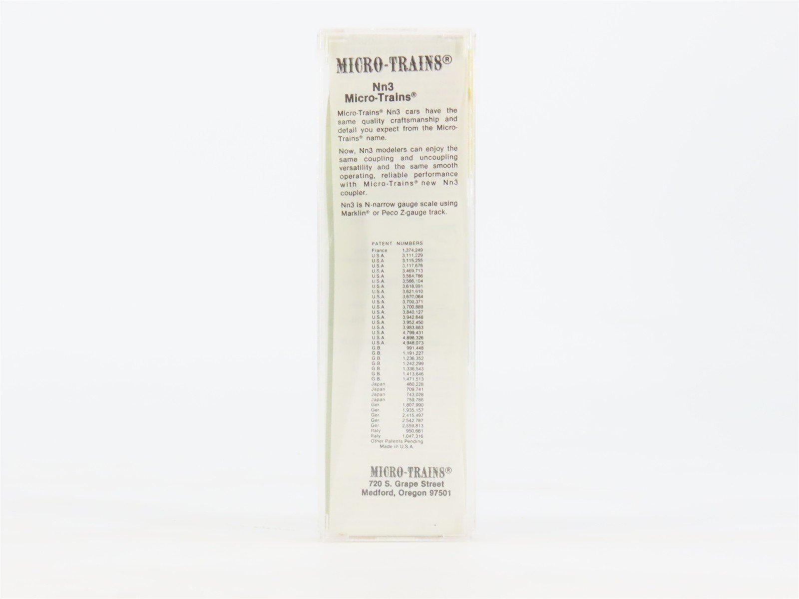 Nn3 Scale Micro-Trains MTL 15101 D&RGW Rio Grande Single Door Box Car #3187