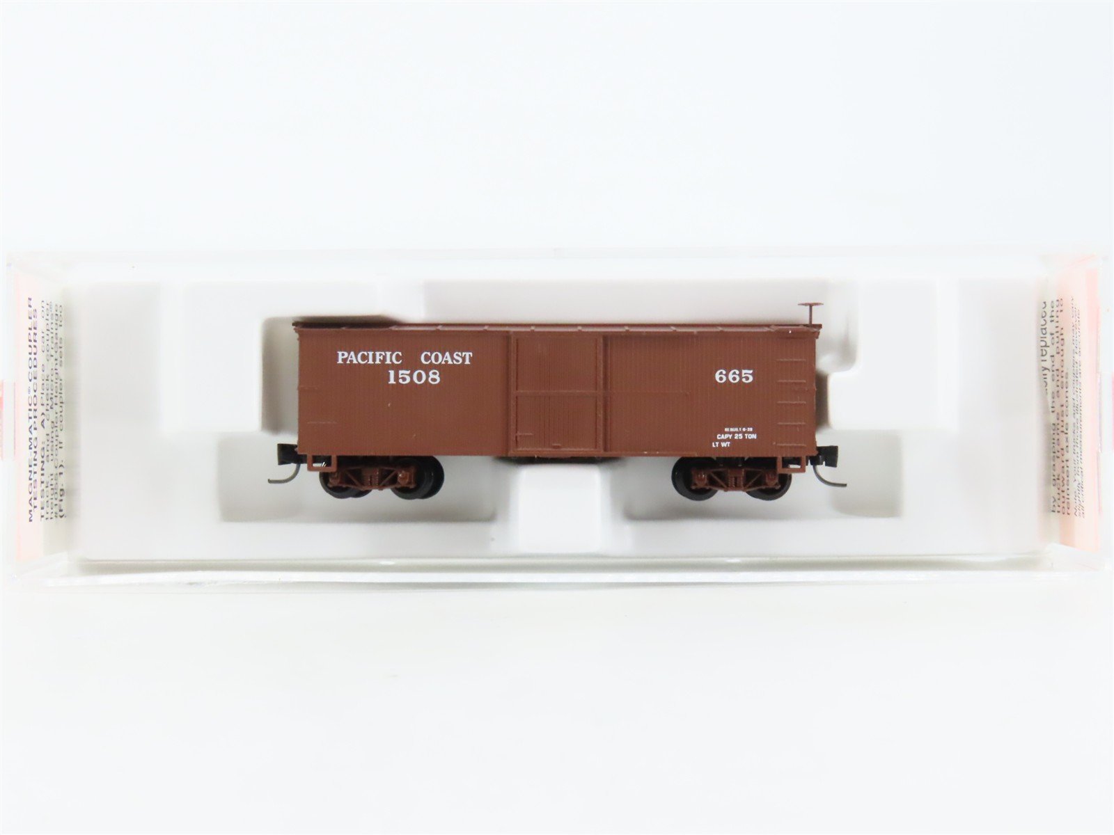 Nn3 Scale Micro-Trains MTL 15116 Pacific Coast Railway Single Door Box Car #1508
