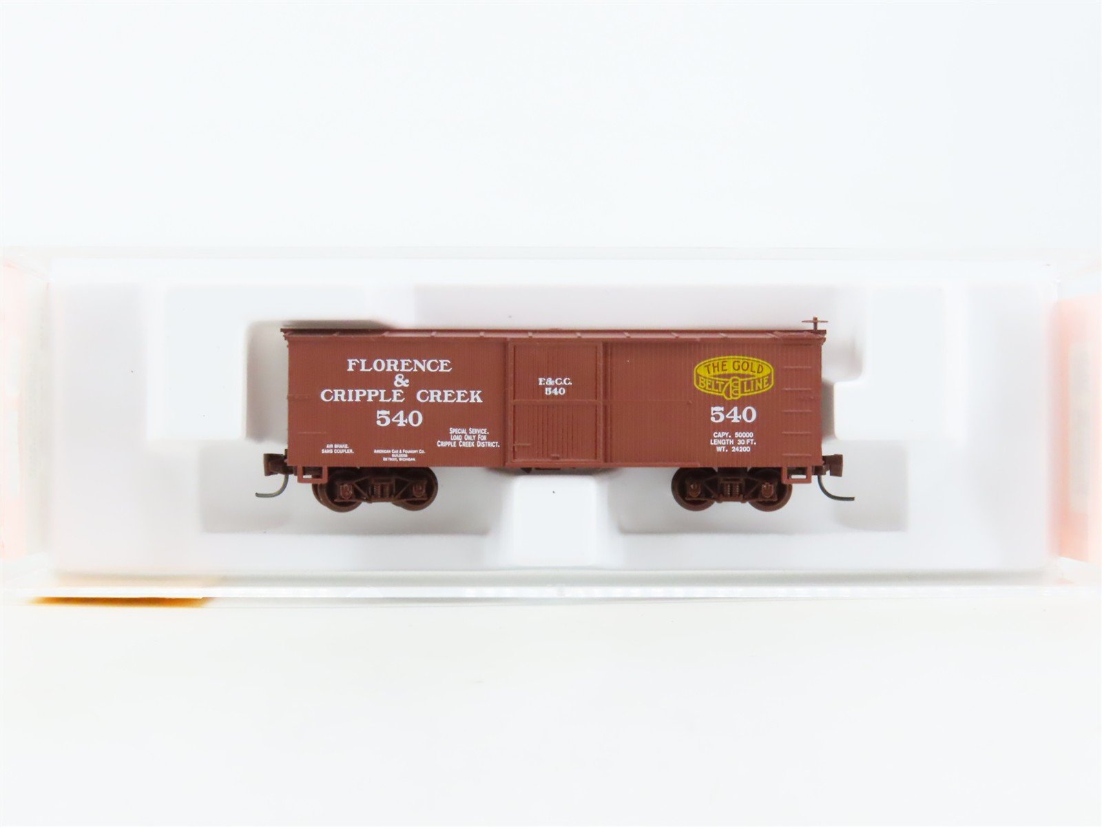 Nn3 Scale Micro-Trains MTL 15104 F&CC Florence & Cripple Creek 30' Box Car #540