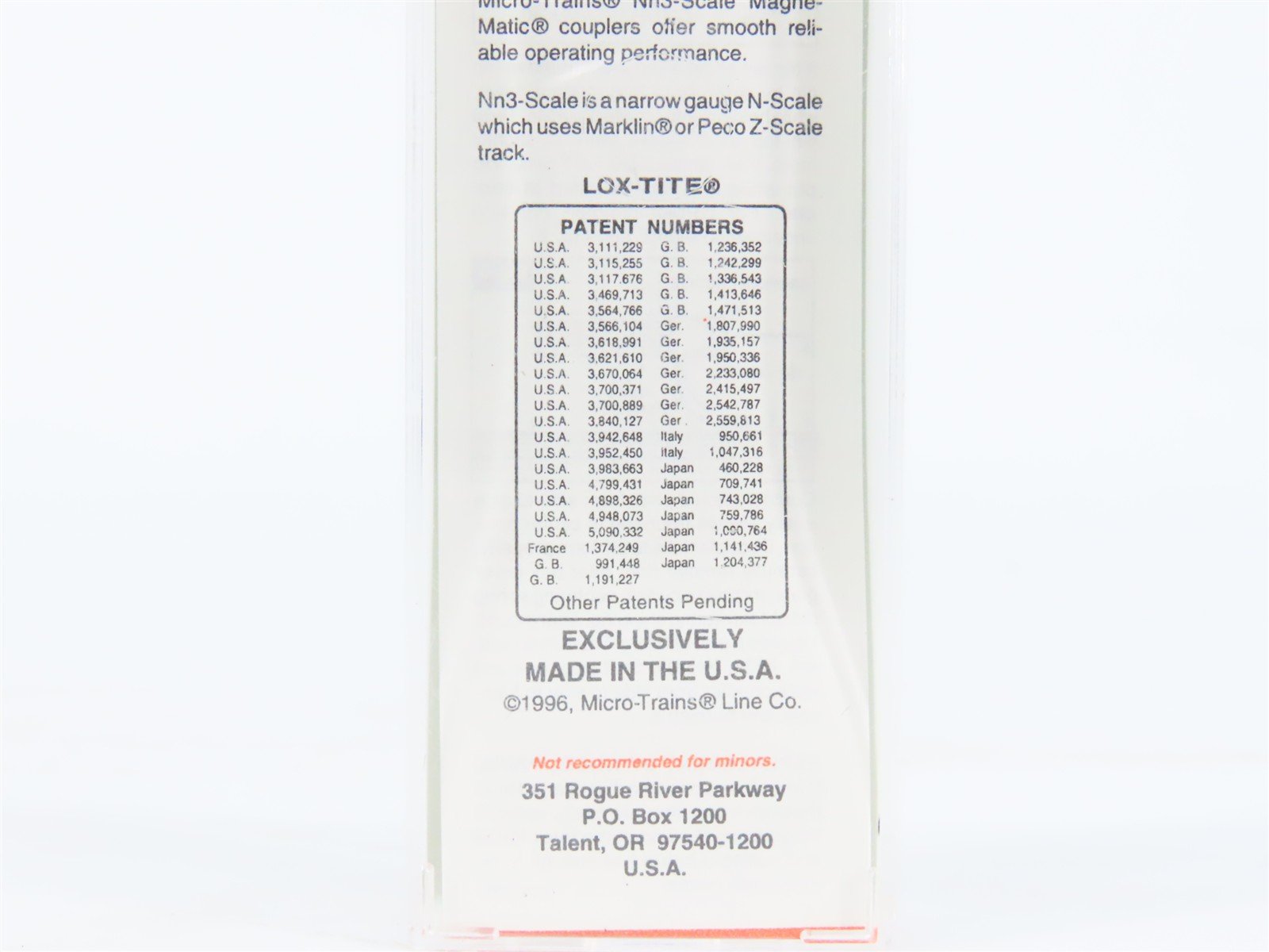 Nn3 Scale Micro-Trains MTL 15107 East Broad Top 30' Single Door Box Car #170