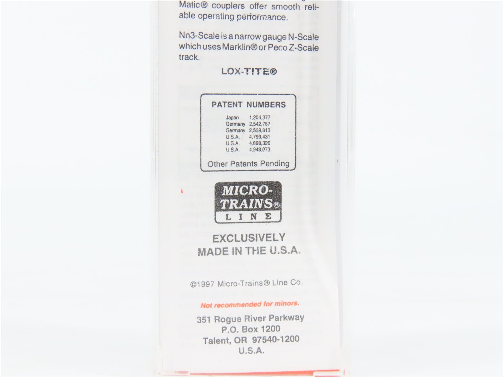 Nn3 Scale Micro-Trains MTL 15102 SPC Southern Pacific Company 30' Box Car #478