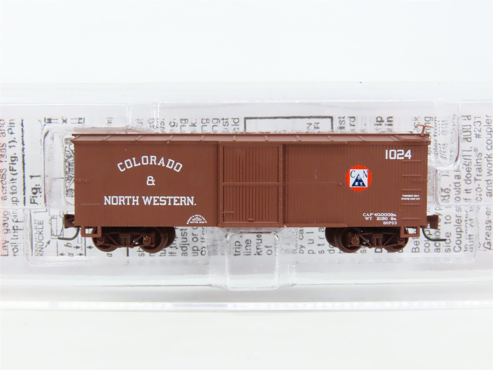 Nn3 Micro-Trains MTL 80000080 C&N Colorado & Northwestern 30' Box Car #1024
