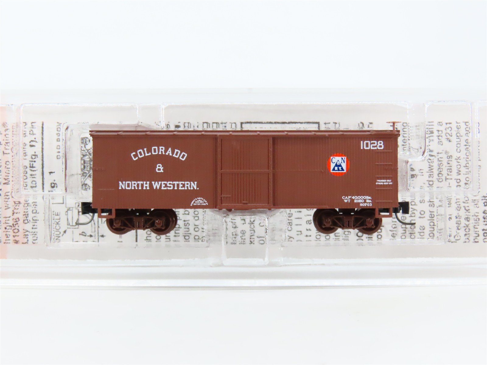 Nn3 Scale Micro-Trains MTL 15108 C&N Colorado & Northwestern 30' Box Car #1028