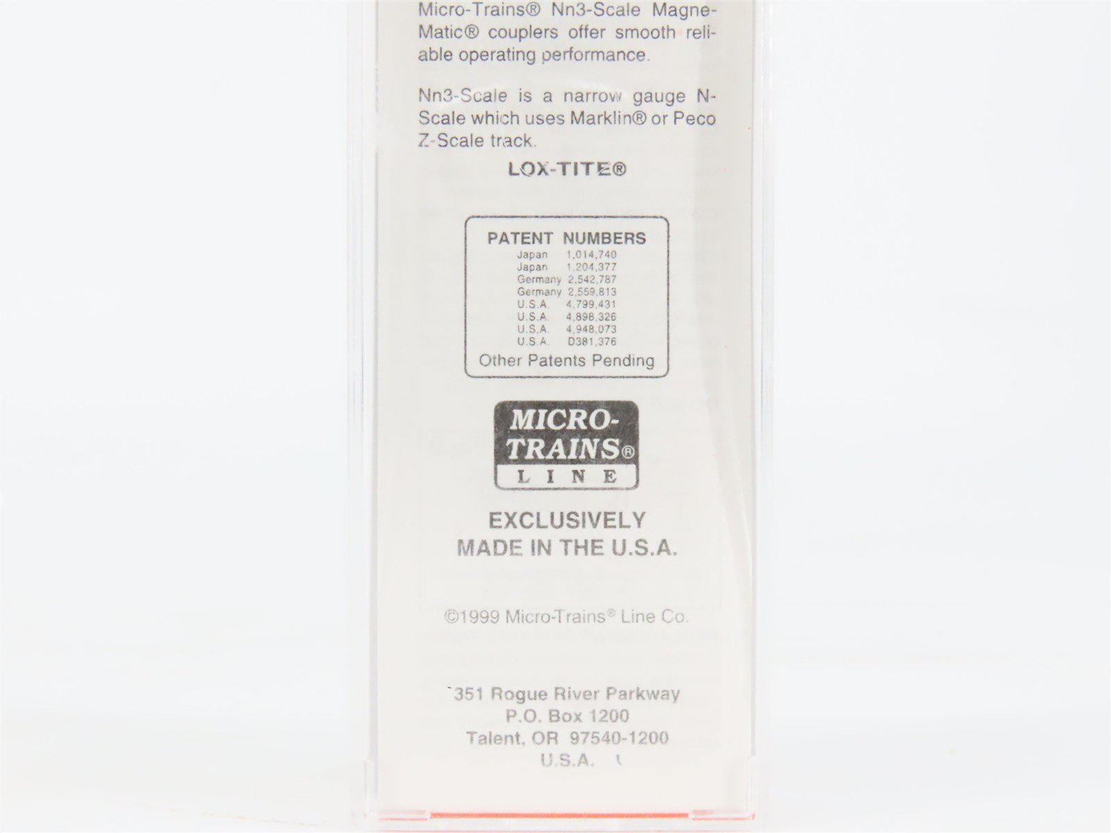 Nn3 Scale Micro-Trains MTL 15111 White Pass & Yukon 30' Single Door Box Car #734