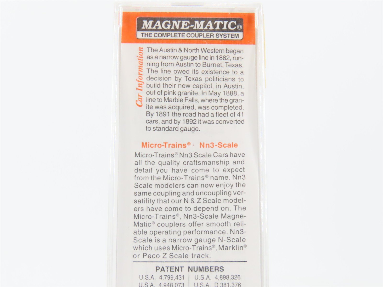 Nn3 Scale Micro-Trains MTL 15114 A&NW Austin & North Western 30' Box Car #7049