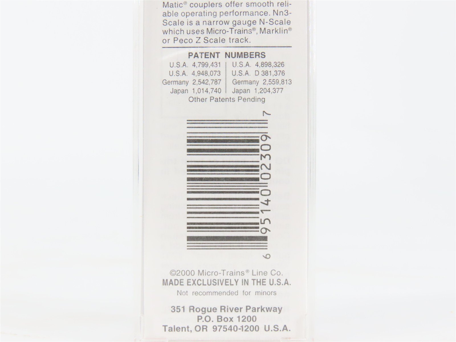 Nn3 Scale Micro-Trains MTL 15114 A&NW Austin & North Western 30' Box Car #7049