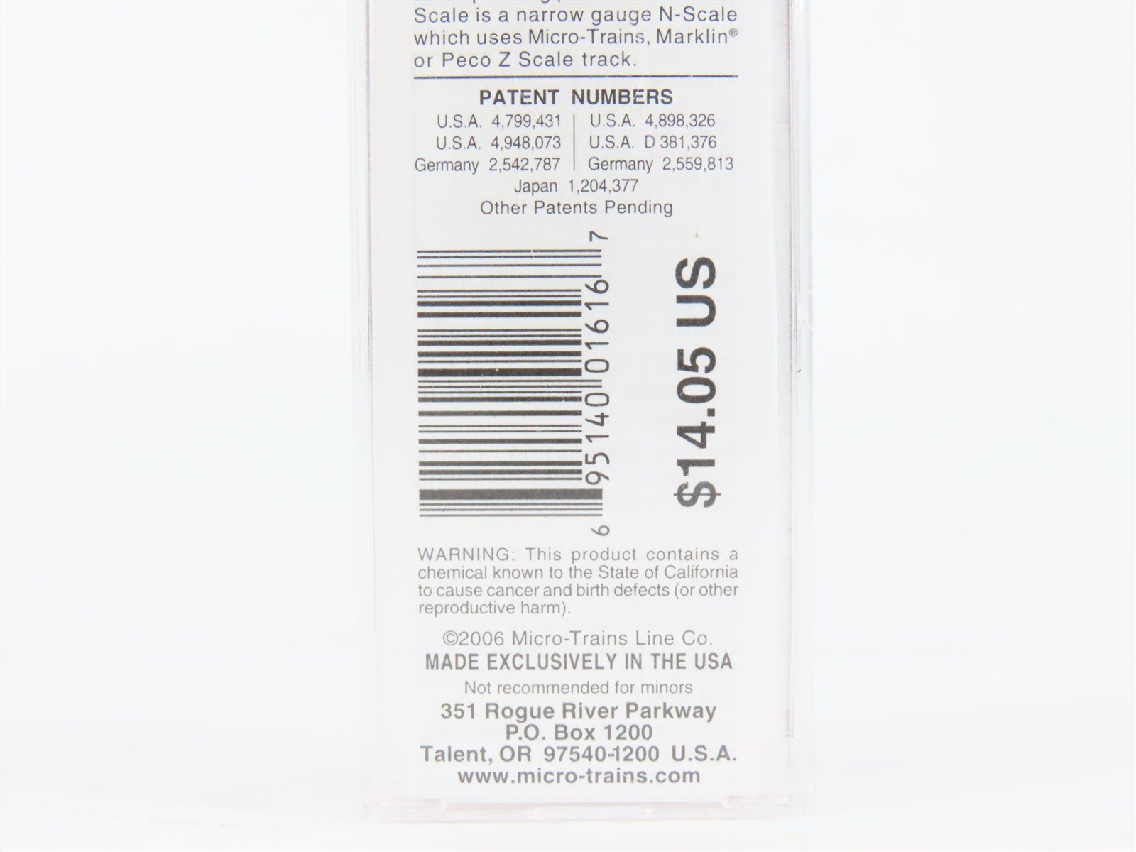 Nn3 Scale Micro-Trains MTL 80000140 A&NW Austin & North Western Box Car #7047