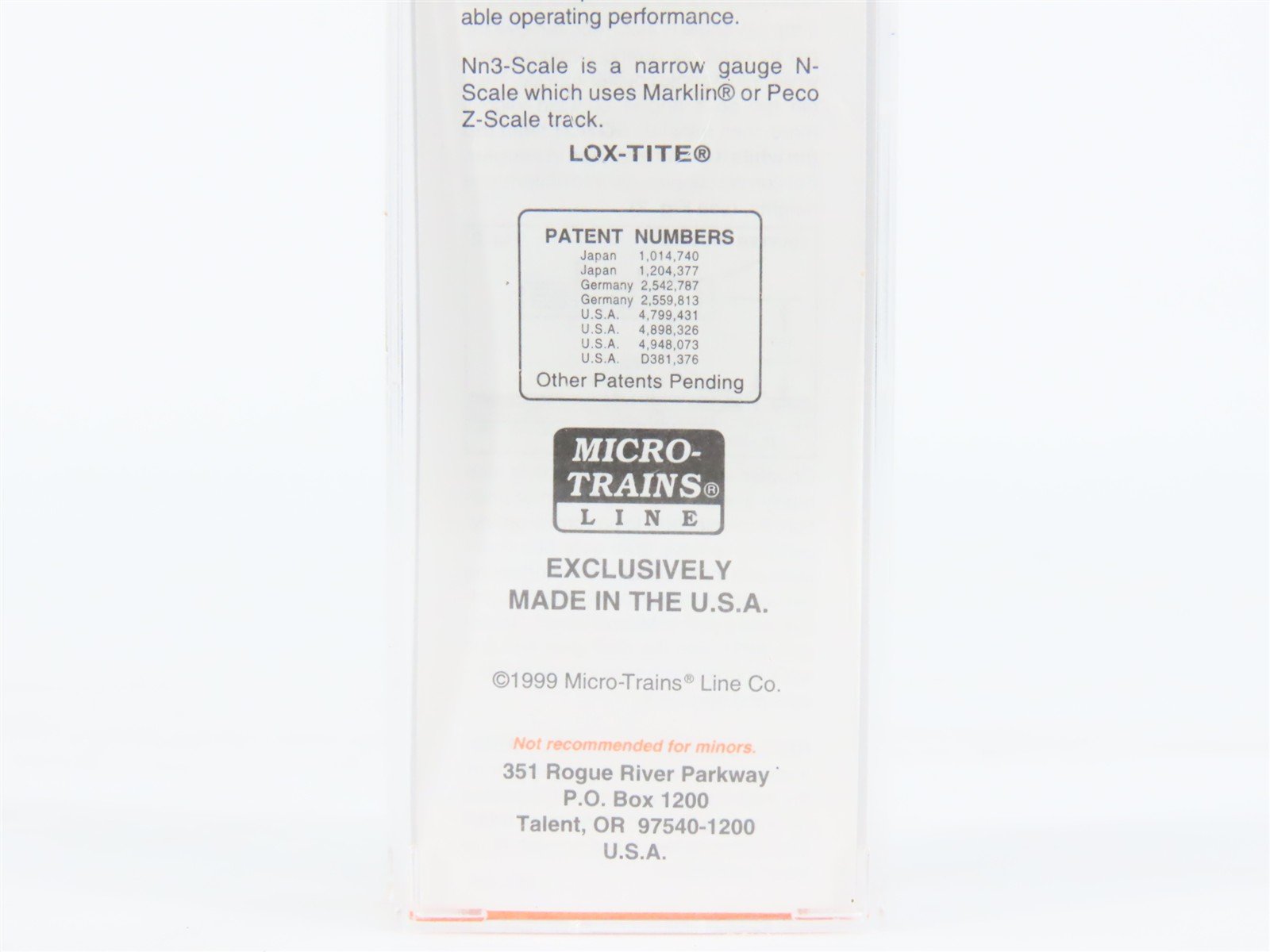 Nn3 Scale Micro-Trains MTL 15107 East Broad Top 30' Single Door Box Car #154
