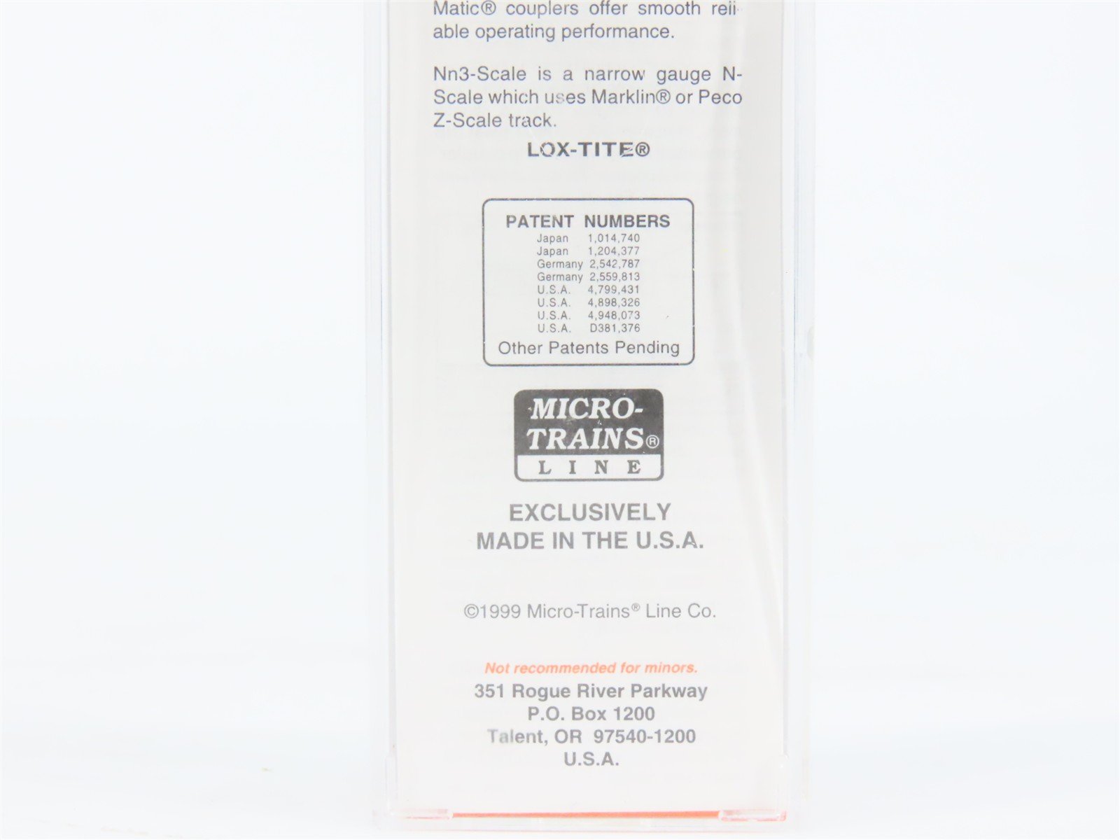 Nn3 Scale Micro-Trains MTL 15101 D&RGW Rio Grande 30' Single Door Box Car #3375