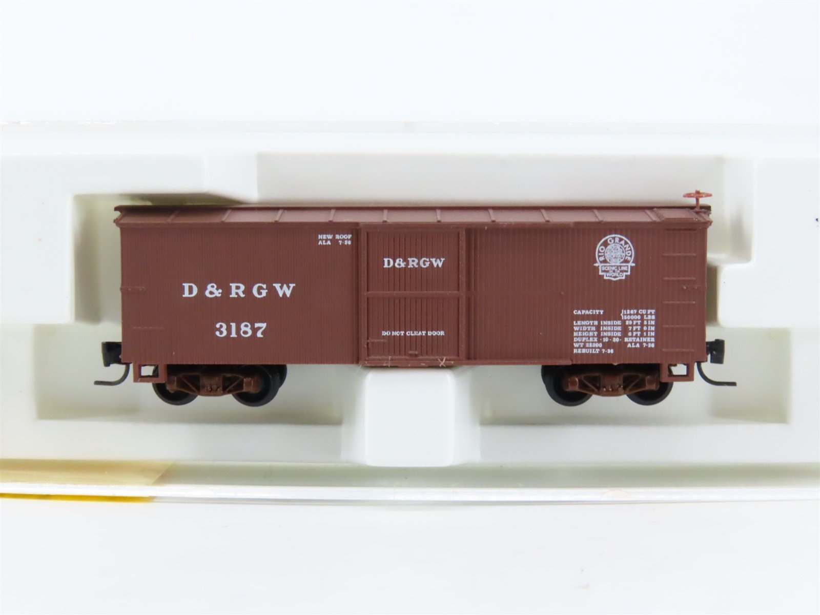 Nn3 Scale Micro-Trains MTL 15101 D&RGW Rio Grande Single Door Box Car #3187