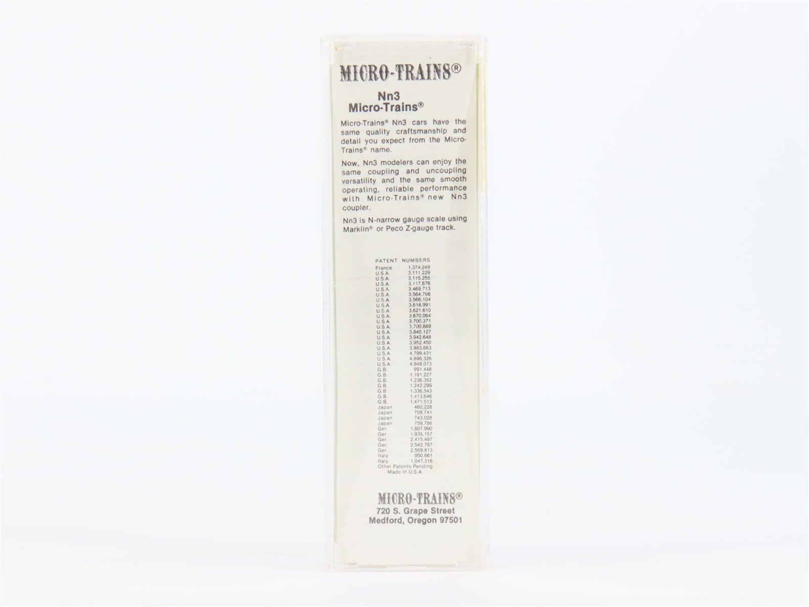 Nn3 Scale Micro-Trains MTL 15101 D&RGW Rio Grande Single Door Box Car #3187