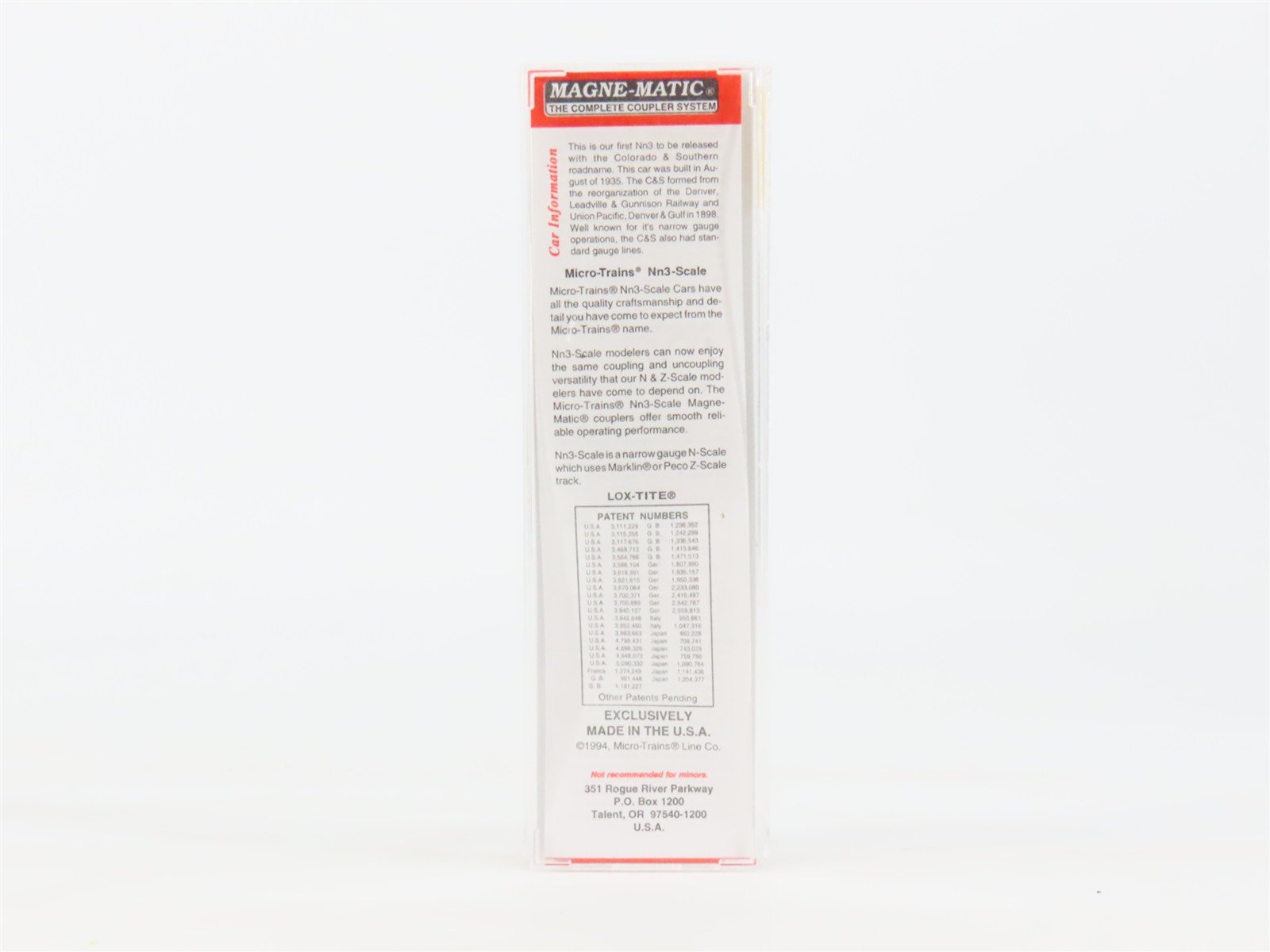 Nn3 Scale Micro-Trains MTL 15106 C&S Colorado & Southern 30' Box Car #8226